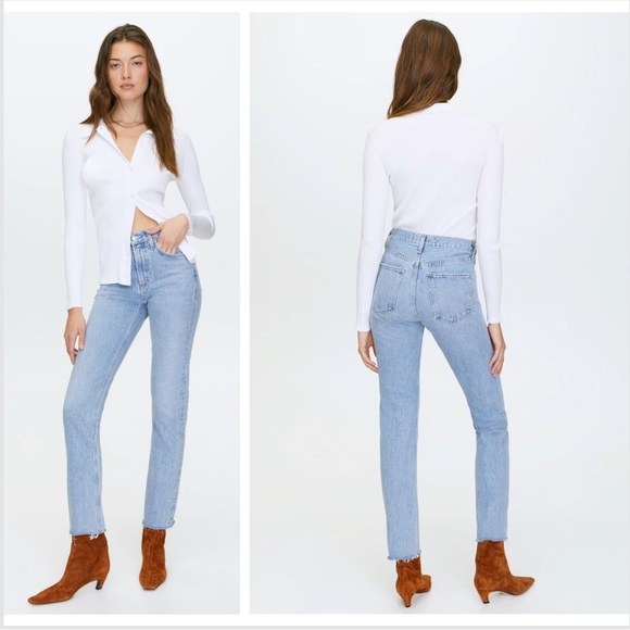 AGOLDE Cherie Straight Leg Jeans in Merit Size 23
